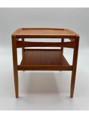 1:6 Scale Miniature Coffee Table, Side Table Beige, MCM Mid Century Modern Style